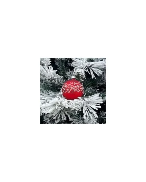 1Pz Pallina Sfera Di Vetro Decorata A Mano 80Mm Per Albero Di Natale