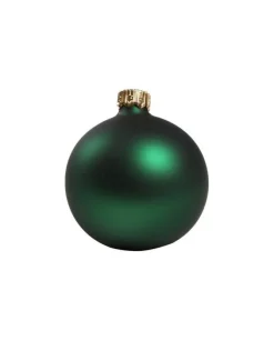 1Pz Pallina Sfera Di Vetro Liscia 60Mm Per Albero Di Natale Verde