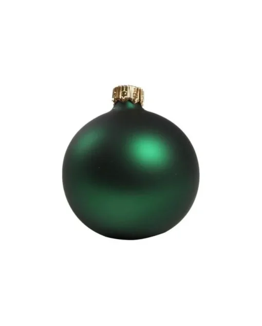 1Pz Pallina Sfera Di Vetro Liscia 60Mm Per Albero Di Natale Verde