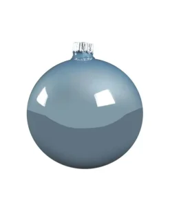 1Pz Pallina Sfera Di Vetro Liscia 80Mm Per Albero Di Natale Celeste