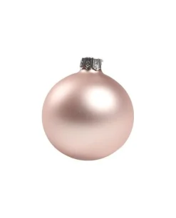 1Pz Pallina Sfera Di Vetro Liscia Rosa Opaco 60Mm Per Albero Di Natale