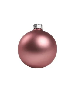 1Pz Pallina Sfera Di Vetro Liscia Vinaccia Opaca 60Mm Per Albero Di Natale