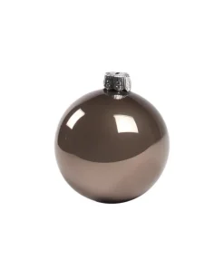 1Pz Pallina Sfera Di Vetro Liscia 60Mm Per Albero Di Natale Tortora