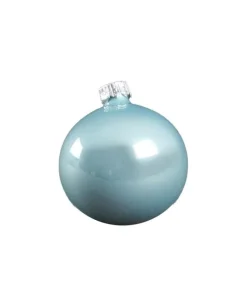 1Pz Pallina Sfera Di Vetro Tinta Unita Azzurro Lucido 60Mm