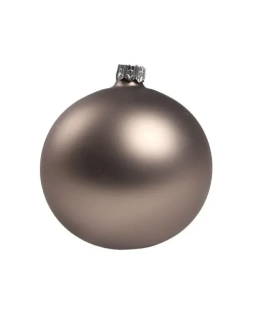 1Pz Pallina Sfera Di Vetro Liscia Bronzo Opaco 80Mm
