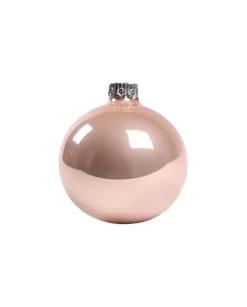 1Pz Pallina Sfera Di Vetro Liscia 60Mm Per Albero Di Natale Cipria