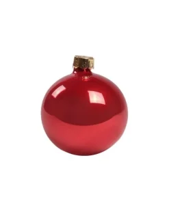 1Pz Pallina Sfera Di Vetro Rosso Lucido 60Mm