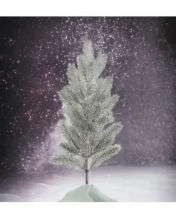 1Pz Rametto Pino Innevato In Pe Effetto Real Touch 36 Cm