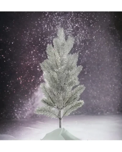 1Pz Rametto Pino Innevato In Pe Effetto Real Touch 36 Cm