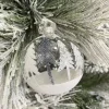1Pz Sfera In Vetro Decorata A Mano Trasparente