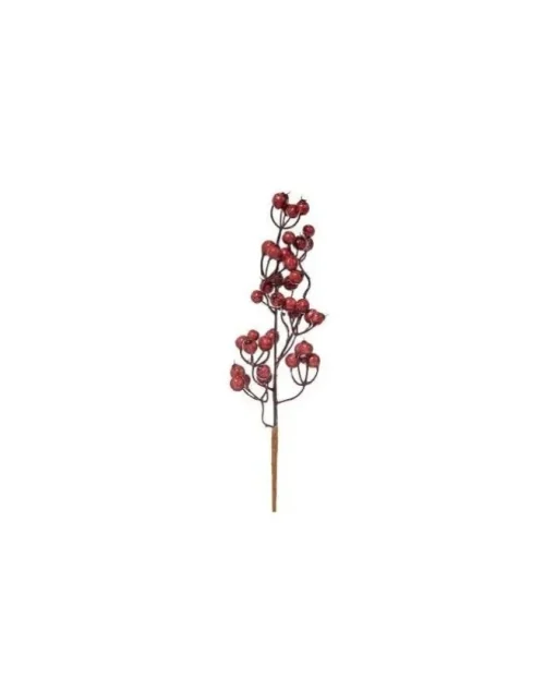 Ramo Bacche 35Cm Malva Per Decorazioni Di Natale