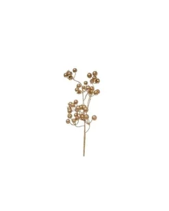 Ramo Bacche 35Cm Oro Per Decorazioni Di Natale