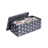 Scatola In Tnt Richiudibile Blu Senza Divisori 32X29X29