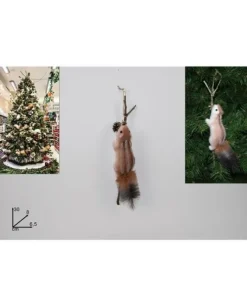 Scoiattolo Su Ramo 30Cm Per Albero Di Natale
