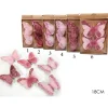Set 2 Farffalle Rosa Con Molletta Di Supporto 12 Cm In 6 Varianti