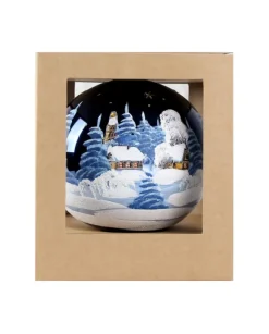 Sfera Di Vetro Decorata A Mano 150Mm Per Albero Di Natale
