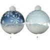 Sfera Pallina In Vetro Decorato Con Effetto Neve All'Interno 8 Cm