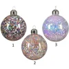 Sfera Pallina In Vetro Decorata Multicoore
