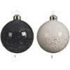Sfera Pallina Smaltata In Vetro Con Schizzi Di Oro Luccicante Assortito