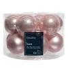 Sfere Palline In Vetro Smalto, Mix Opaco D.5Cm Rosa Cipria