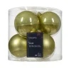 Sfere Palline In Vetro Smalto Opaco Mix Pistacchio D.8Cm