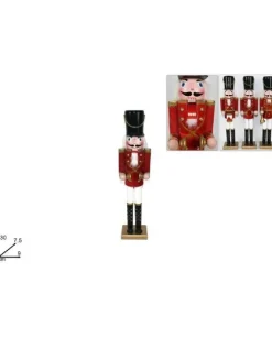 Soldato Schiaccianoci Rosso Con Strumenti L9 P7,6 H30 Cm