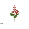 Spillone Bacche Innevate Con Funghi 19Cm