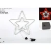 Stella Doppia Neon Rosso 56X52 Cm Uso Interno/Esterno