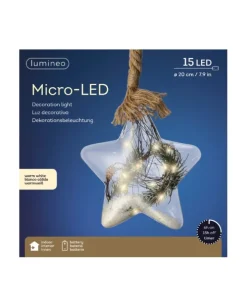 Stella Luminosa Con Micro Led 20 Cm