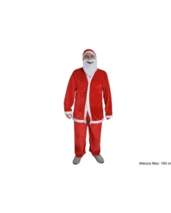 Vestito Babbo Natale Velluto Adulto 180Cm