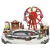 Villaggio Giostrina Lunapark Con Ruota Panoramica E Pista Di Pattiinaggio